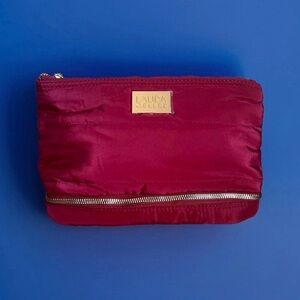 Laura Geller Red Nylon Makeup Bag